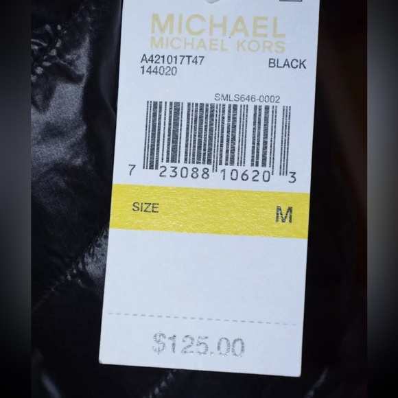 MICHAEL KORS WOMEN'S BLACK FAUX FUR LINED ZIPPERED VEST JACKET SZ M NWT $125 - Picture 11 of 11